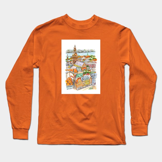 Bright Riga Long Sleeve T-Shirt by Cola Collet